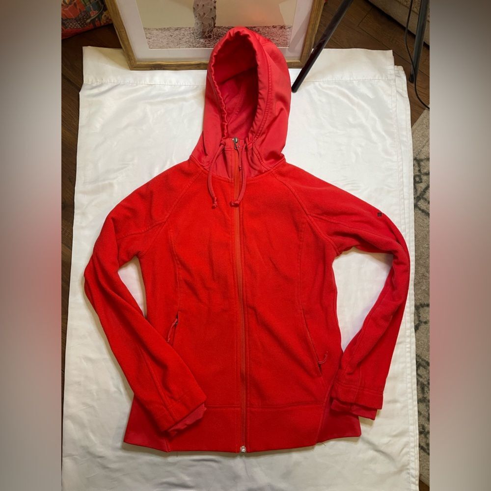 Columbia size small pink/redish fleece zip up jacket